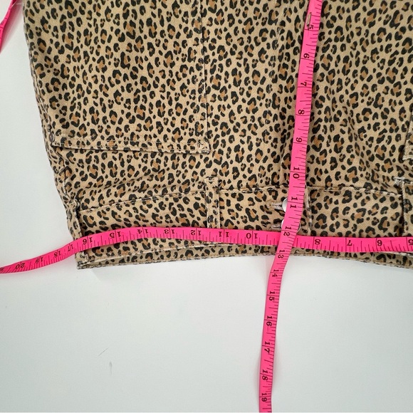 Anthropologie Pilcro The Wanderer Mid Rise Relax Leg Jeans Leopard Size 31 - Picture 9 of 11